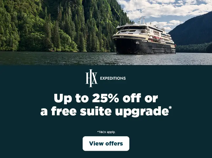 Hurtigruten Expeditions Up to 25% off or a free suite upgrade